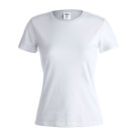 Damen-T-Shirts mit Logo aus Baumwolle, 150 g/m2, Keya farbe weiß