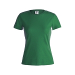 Damen-T-Shirts mit Logo aus Baumwolle, 150 g/m2, Keya farbe grün erste Ansicht