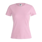 Damen-T-Shirts mit Logo aus Baumwolle, 150 g/m2, Keya farbe rosa