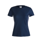 Damen-T-Shirts mit Logo aus Baumwolle, 150 g/m2, Keya farbe marineblau erste Ansicht