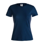 Damen-T-Shirts mit Logo aus Baumwolle, 150 g/m2, Keya farbe marineblau