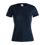 Damen-T-Shirts mit Logo aus Baumwolle, 150 g/m2, Keya farbe dunkelblau