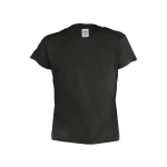 Sehr preiswertes Kinder-T-Shirt aus Baumwolle, 135 g/m2 farbe schwarz erste Ansicht