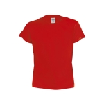 Sehr preiswertes Kinder-T-Shirt aus Baumwolle, 135 g/m2 farbe rot erste Ansicht