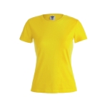 T-Shirts als Werbemittel für Damen aus 100 % Baumwolle, 180 g/m2, Keya farbe gelb erste Ansicht