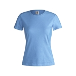 T-Shirts als Werbemittel für Damen aus 100 % Baumwolle, 180 g/m2, Keya farbe hellblau erste Ansicht