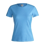 T-Shirts als Werbemittel für Damen aus 100 % Baumwolle, 180 g/m2, Keya farbe hellblau