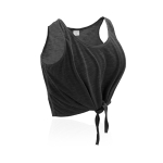 Damen-Tanktop mit Logo bedrucken aus Polyester, 130 g/m2 farbe schwarz erste Ansicht