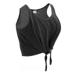 Damen-Tanktop mit Logo bedrucken aus Polyester, 130 g/m2 farbe schwarz