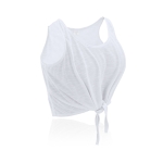 Damen-Tanktop mit Logo bedrucken aus Polyester, 130 g/m2 farbe weiß erste Ansicht