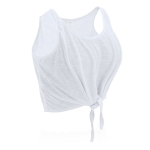 Damen-Tanktop mit Logo bedrucken aus Polyester, 130 g/m2 farbe weiß