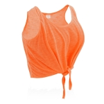 Damen-Tanktop mit Logo bedrucken aus Polyester, 130 g/m2 farbe neonorange