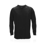 Langärmeliges Laufshirt aus Polyester, 135 g/m2, MKT Maik farbe schwarz erste Ansicht