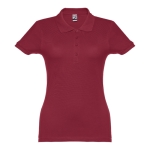 Damen-Poloshirt aus Baumwolle in vielen Farben, 195 g/m2, THC Eve farbe bordeaux