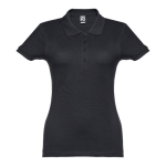 Damen-Poloshirt aus Baumwolle in vielen Farben, 195 g/m2, THC Eve farbe schwarz