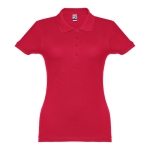 Damen-Poloshirt aus Baumwolle in vielen Farben, 195 g/m2, THC Eve farbe rot