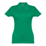 Damen-Poloshirt aus Baumwolle in vielen Farben, 195 g/m2, THC Eve farbe grün