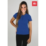 Damen-Poloshirt aus Baumwolle in vielen Farben, 195 g/m2, THC Eve farbe köngisblau