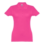 Damen-Poloshirt aus Baumwolle in vielen Farben, 195 g/m2, THC Eve farbe pink