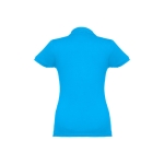 Damen-Poloshirt aus Baumwolle in vielen Farben, 195 g/m2, THC Eve farbe cyan-blau dritte Ansicht