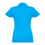 Damen-Poloshirt aus Baumwolle in vielen Farben, 195 g/m2, THC Eve farbe cyan-blau