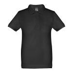 Poloshirts für Kinder aus Baumwolle, 195 g/m2, THC Adam Kids farbe schwarz zweite Ansicht