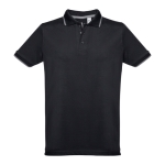 Slim-Fit-Poloshirts mit Logo aus Baumwolle, 210 g/m2, THC Rome farbe schwarz