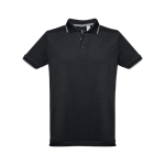 Slim-Fit-Poloshirts mit Logo aus Baumwolle, 210 g/m2, THC Rome farbe schwarz zweite Ansicht