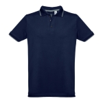 Slim-Fit-Poloshirts mit Logo aus Baumwolle, 210 g/m2, THC Rome farbe blau