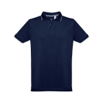 Slim-Fit-Poloshirts mit Logo aus Baumwolle, 210 g/m2, THC Rome farbe blau zweite Ansicht