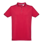 Slim-Fit-Poloshirts mit Logo aus Baumwolle, 210 g/m2, THC Rome farbe rot