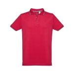 Slim-Fit-Poloshirts mit Logo aus Baumwolle, 210 g/m2, THC Rome farbe rot zweite Ansicht