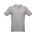 Slim-Fit-Poloshirts mit Logo aus Baumwolle, 210 g/m2, THC Rome farbe grau zweite Ansicht