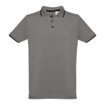 Slim-Fit-Poloshirts mit Logo aus Baumwolle, 210 g/m2, THC Rome farbe dunkelgrau