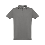 Slim-Fit-Poloshirts mit Logo aus Baumwolle, 210 g/m2, THC Rome farbe dunkelgrau zweite Ansicht