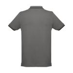 Slim-Fit-Poloshirts mit Logo aus Baumwolle, 210 g/m2, THC Rome farbe dunkelgrau dritte Ansicht