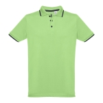 Slim-Fit-Poloshirts mit Logo aus Baumwolle, 210 g/m2, THC Rome farbe hellgrün