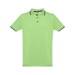 Slim-Fit-Poloshirts mit Logo aus Baumwolle, 210 g/m2, THC Rome farbe hellgrün zweite Ansicht