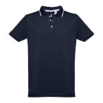 Slim-Fit-Poloshirts mit Logo aus Baumwolle, 210 g/m2, THC Rome farbe marineblau