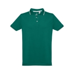 Slim-Fit-Poloshirts mit Logo aus Baumwolle, 210 g/m2, THC Rome farbe dunkelgrün zweite Ansicht