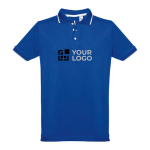 Slim-Fit-Poloshirts mit Logo aus Baumwolle, 210 g/m2, THC Rome Ansicht mit Druckbereich