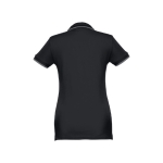 Zweifarbiges Poloshirts für Damen aus Baumwolle, 210 g/m2, THC Rome farbe schwarz dritte Ansicht