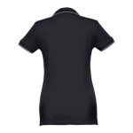 Zweifarbiges Poloshirts für Damen aus Baumwolle, 210 g/m2, THC Rome farbe schwarz