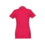 Zweifarbiges Poloshirts für Damen aus Baumwolle, 210 g/m2, THC Rome farbe rot dritte Ansicht