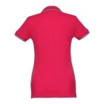 Zweifarbiges Poloshirts für Damen aus Baumwolle, 210 g/m2, THC Rome farbe rot