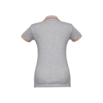 Zweifarbiges Poloshirts für Damen aus Baumwolle, 210 g/m2, THC Rome farbe grau dritte Ansicht