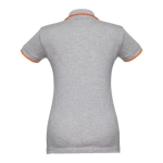 Zweifarbiges Poloshirts für Damen aus Baumwolle, 210 g/m2, THC Rome farbe grau