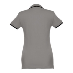 Zweifarbiges Poloshirts für Damen aus Baumwolle, 210 g/m2, THC Rome farbe dunkelgrau