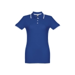 Zweifarbiges Poloshirts für Damen aus Baumwolle, 210 g/m2, THC Rome farbe köngisblau zweite Ansicht