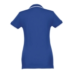 Zweifarbiges Poloshirts für Damen aus Baumwolle, 210 g/m2, THC Rome farbe köngisblau